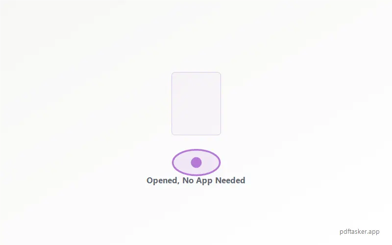 Ikon kecil dokumen dengan kaca pembesar dan teks 'See It First, Decide After', mengingatkan buat cek isi PDF dulu sebelum ambil tindakan apa pun