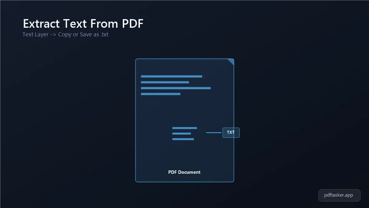 PDF 문서에서 텍스트 줄이 추출되어 별도 텍스트 파일로 나오는 모습