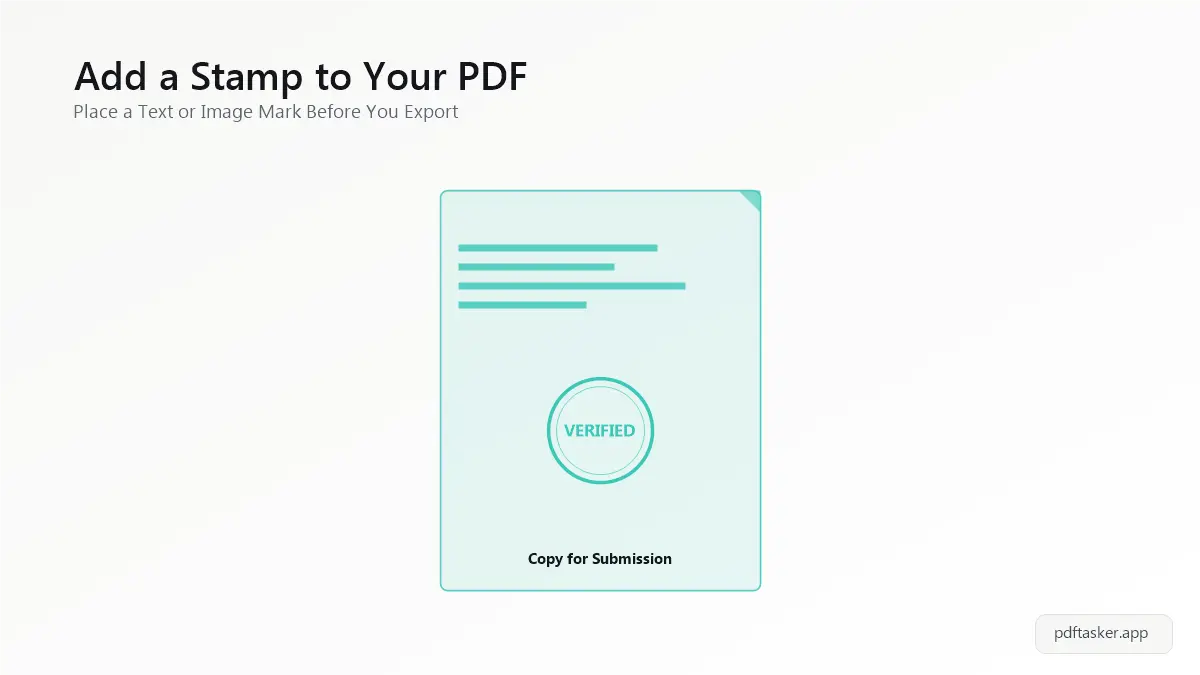 PDF 문서 한쪽 구석에 원본대조필 도장 이미지가 찍히는 모습