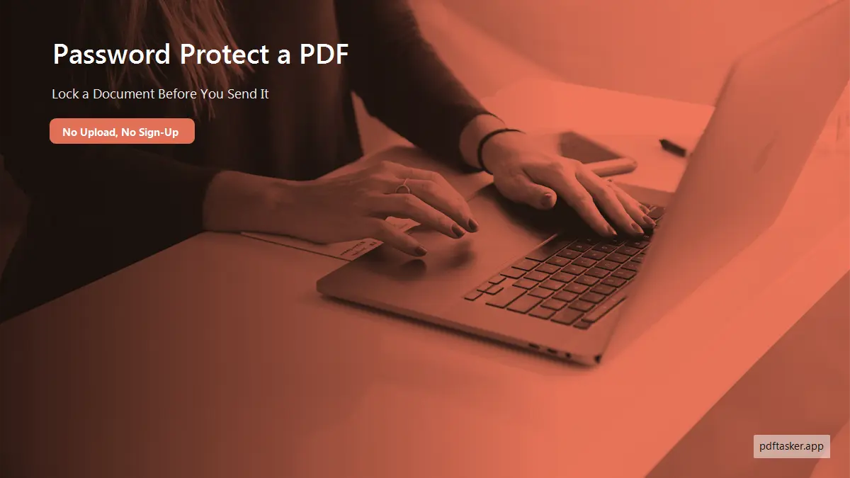 Un candado cerrándose sobre un documento PDF antes de enviarlo por correo