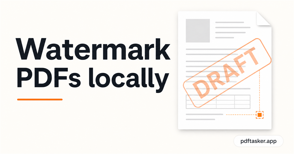 How to add a watermark to a PDF without uploading it