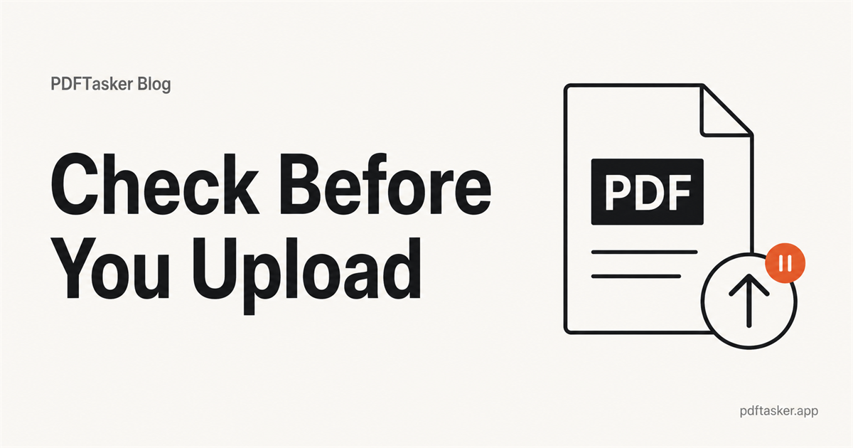 5 Things to Check Before Uploading a PDF Online