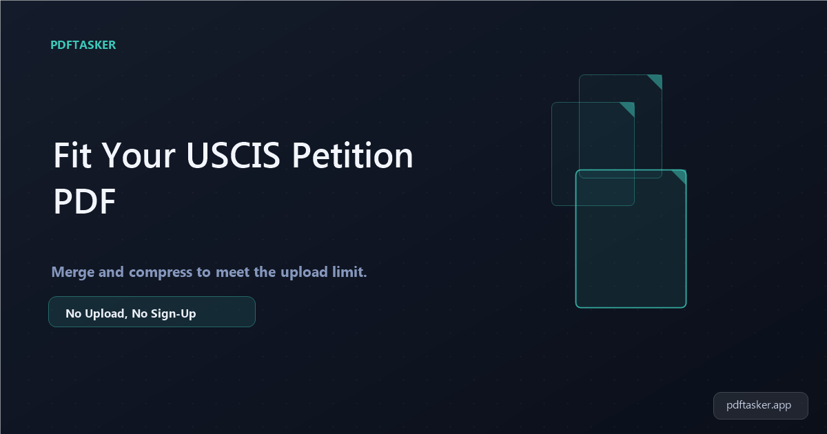 Compress and Merge Your USCIS Petition PDF to Fit the Filing Limit