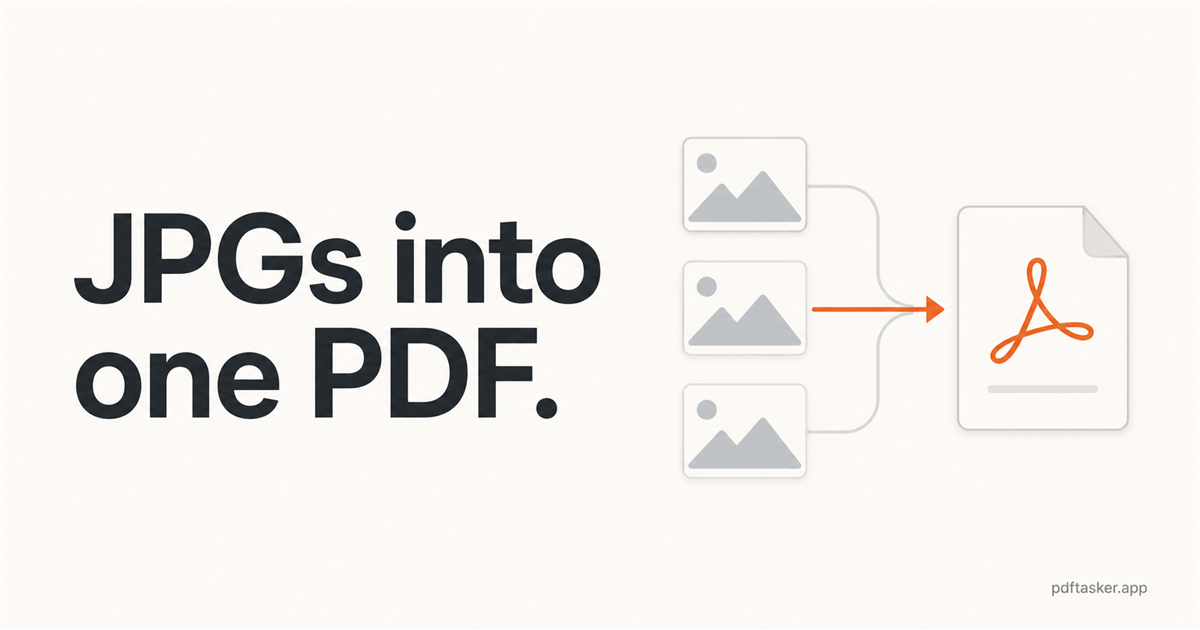 How to convert JPG images to one PDF locally
