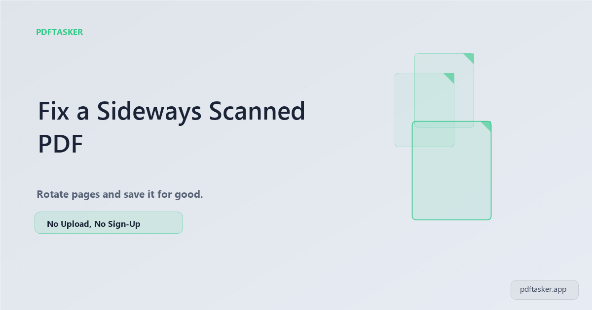 Why Your Scanned PDF Is Upside Down or Sideways, and How to Fix It for Good