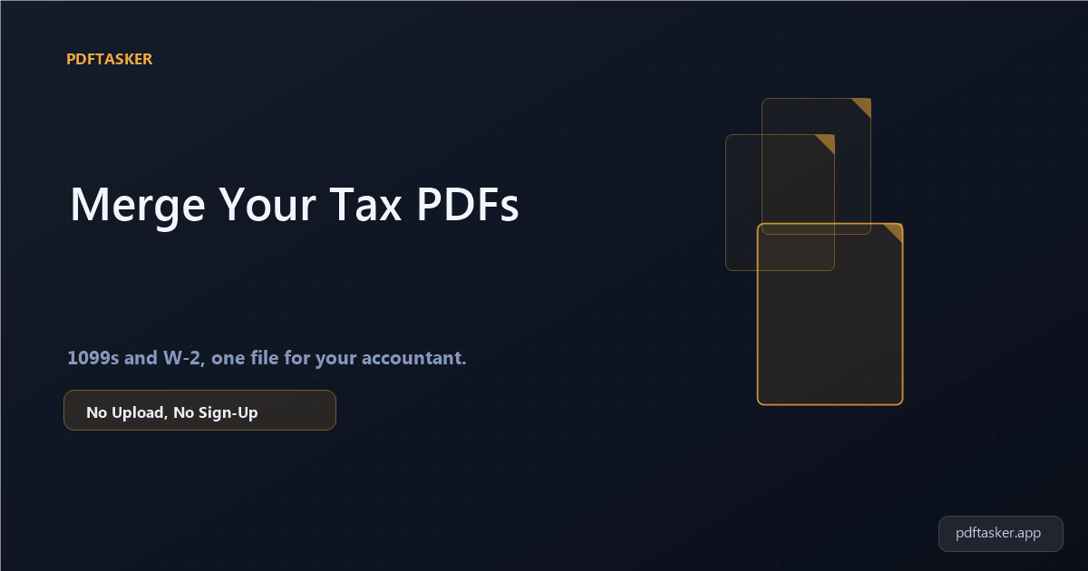 Merge Your 1099 and W-2 PDFs Into One File Before Tax Season