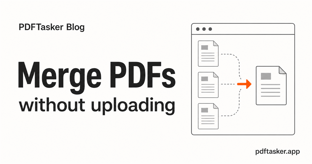 How to merge PDFs without uploading them