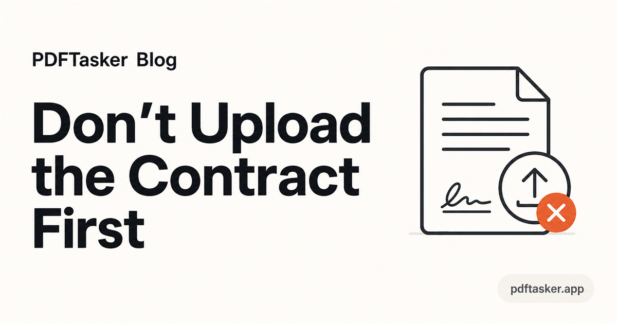 Sign a Contract PDF Online Safely: Don’t Upload It First