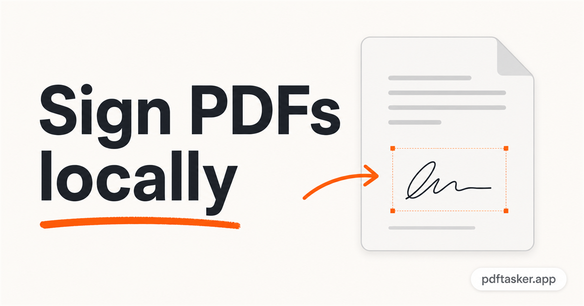 How to sign a PDF without uploading it