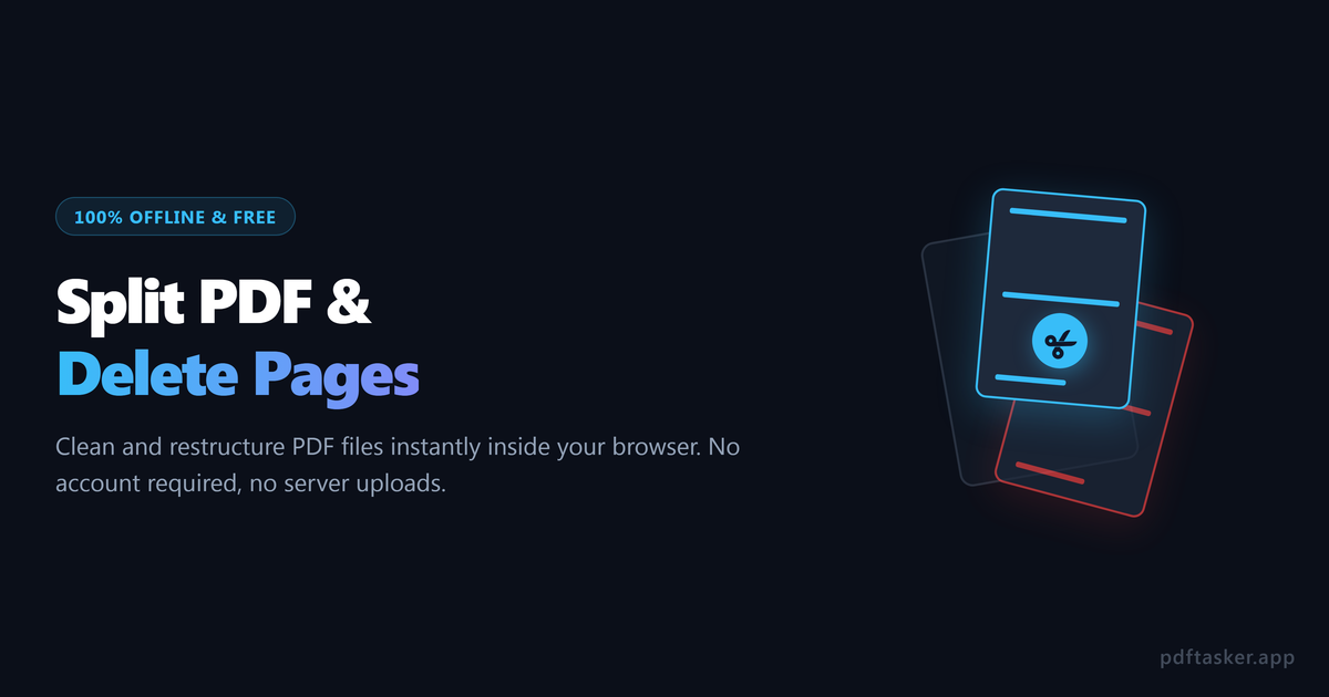 Split a PDF and delete unwanted pages online for free