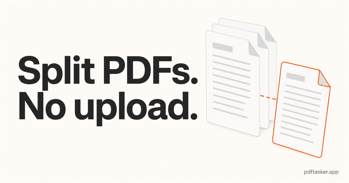 How to split a PDF and extract pages without uploading it