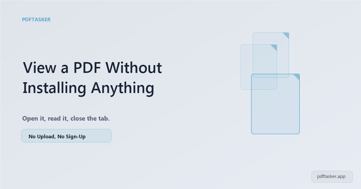 How to View a PDF Online Without Downloading or Installing Anything